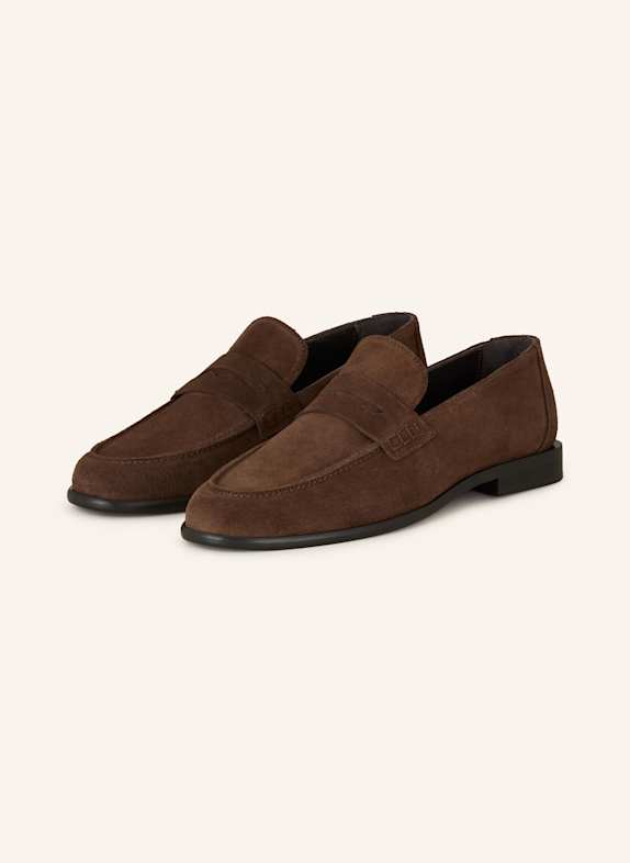 MRS & HUGS Penny loafers BRĄZOWY