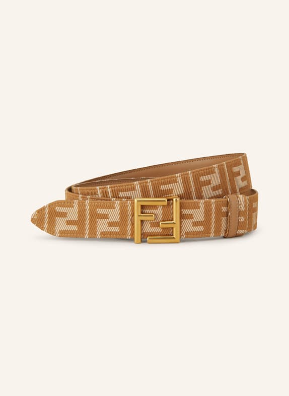 FENDI Gürtel CAMEL/ COGNAC