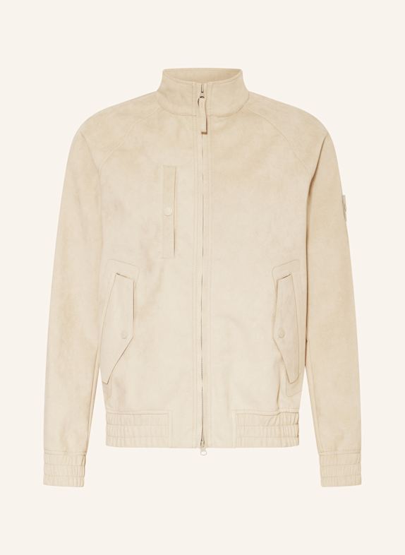STONE ISLAND Blouson GHOST in Lederoptik BEIGE