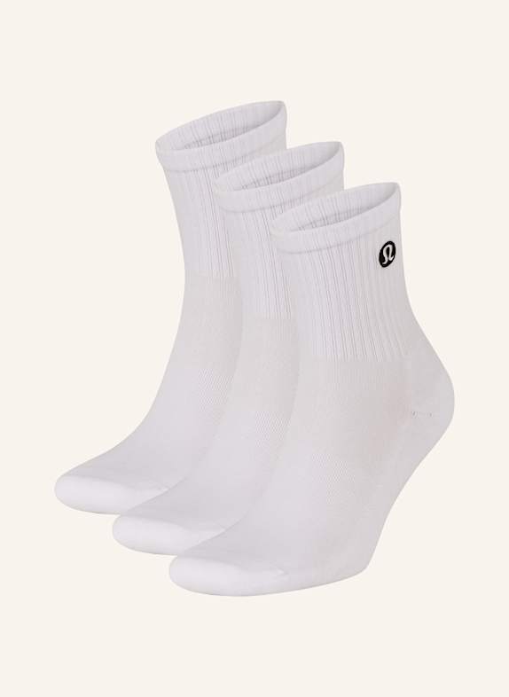 lululemon 3er-Pack Sportsocken DAILY ESSENTIAL WEISS