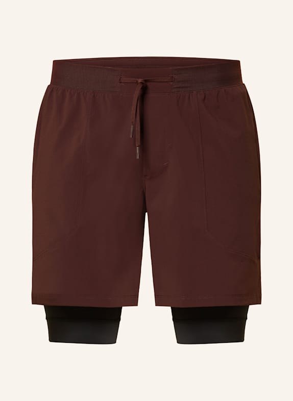 lululemon 2-in-1-Trainingsshorts LICENSE TO TRAIN 7IN DUNKELROT