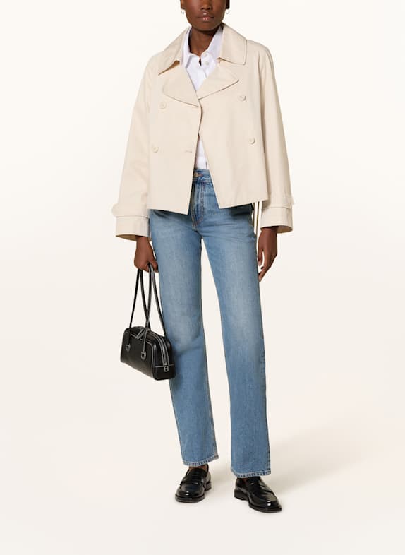 DUNO Cropped trench coat ECRU