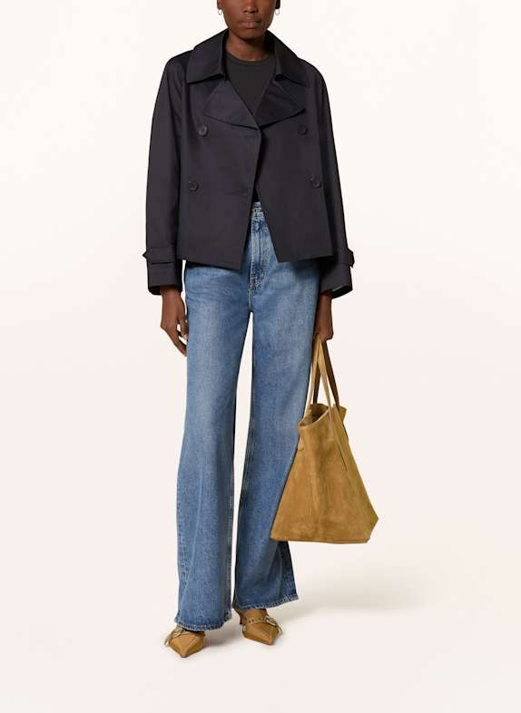 DUNO Cropped trench coat DARK BLUE