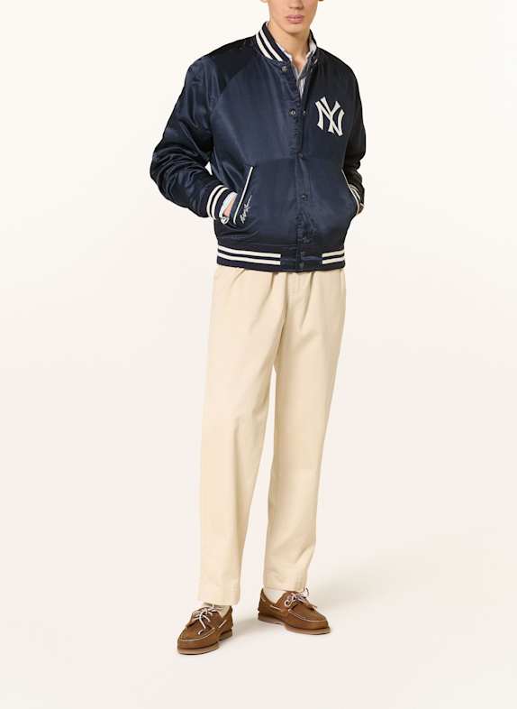 POLO RALPH LAUREN College jas van satijn DONKERBLAUW / WIT