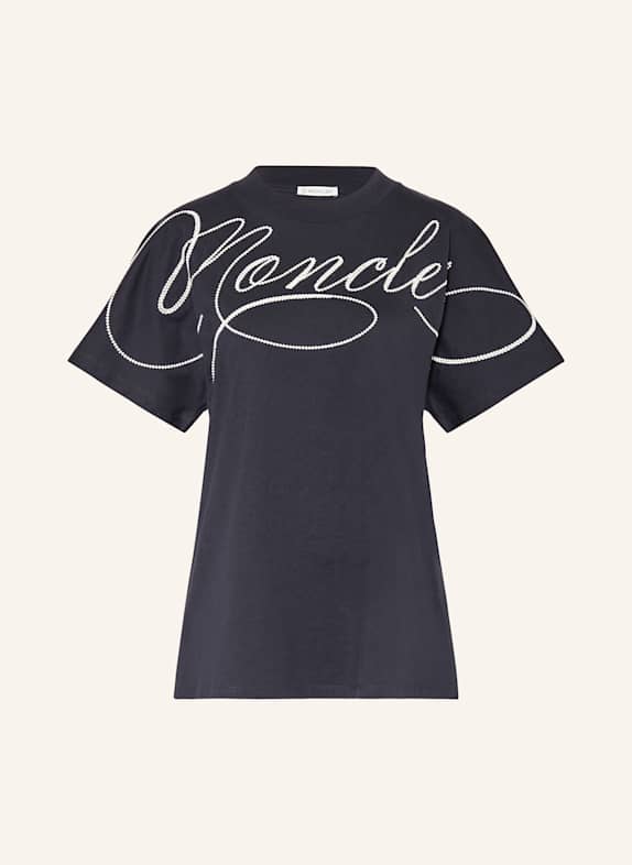 MONCLER T-Shirt DUNKELBLAU/ WEISS