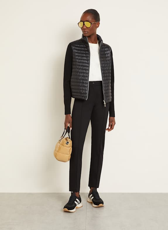 MONCLER Doudoune TRICOT en mélange de matières NOIR