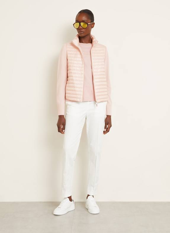 MONCLER Daunenjacke TRICOT im Materialmix HELLROSA