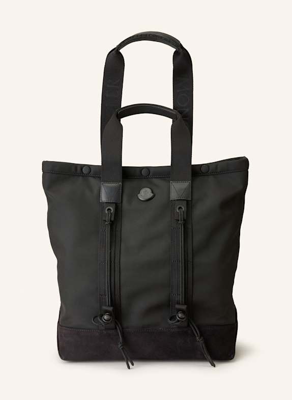 MONCLER Torba shopper SMALL CZARNY