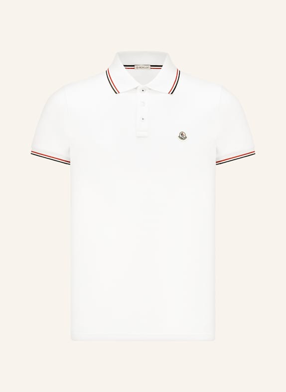MONCLER Piqué-Poloshirt WEISS