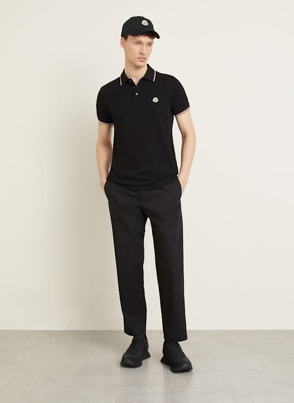MONCLER Piqué poloshirt ZWART