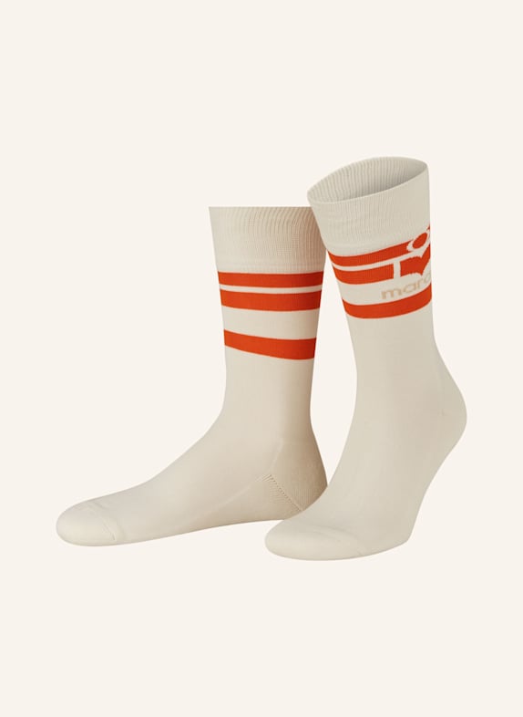 ISABEL MARANT Socken VIBY ECOR ECRU/ORANGE