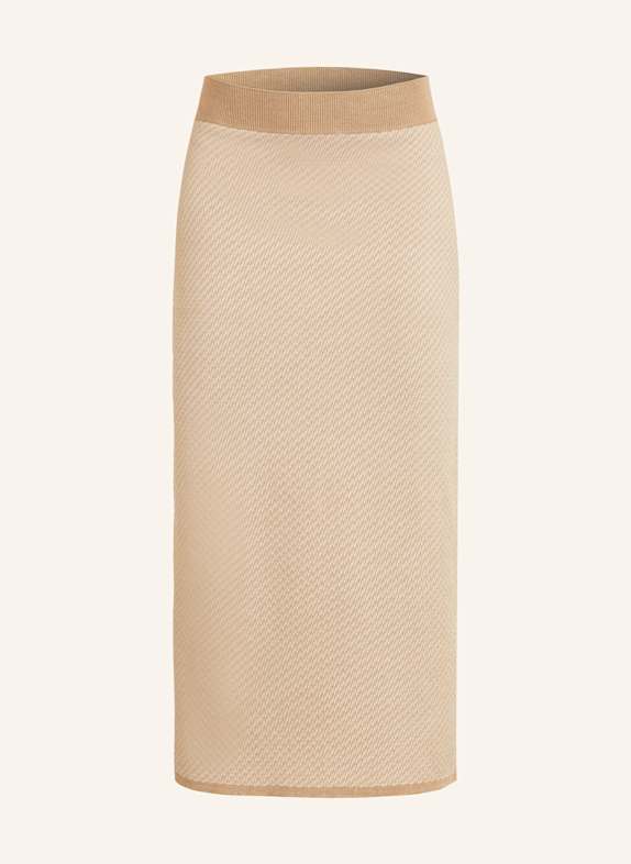 FENDI Knit skirt with silk BEIGE