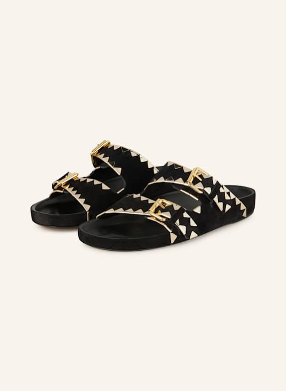 ISABEL MARANT Pantoletten LENNYO SCHWARZ/ GOLD