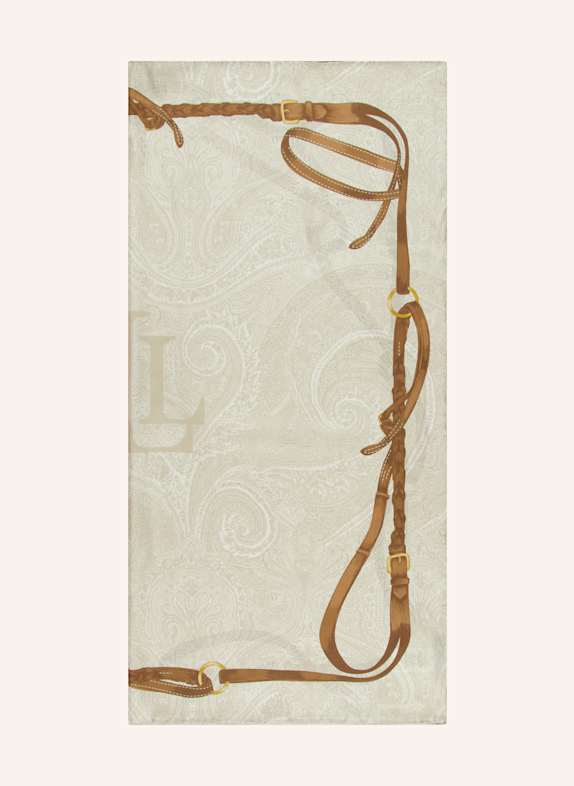 LAUREN RALPH LAUREN Chusta jedwabna ECRU / BEŻOWY / BRĄZOWY