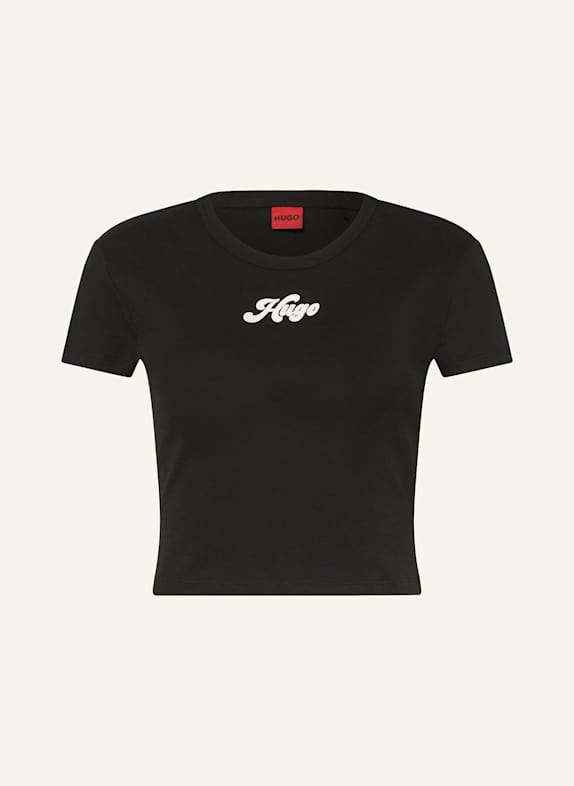 HUGO Cropped-Shirt DELANOR SCHWARZ