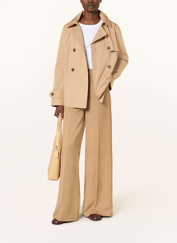HERNO Trench coat with detachable hood CAMEL