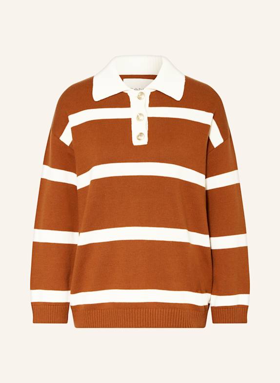 GANT Rugbyshirt BRAUN/ WEISS