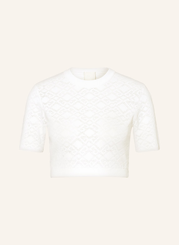 GIVENCHY Cropped-Strickshirt WEISS