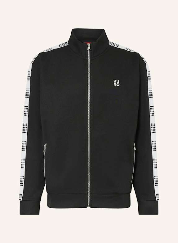 HUGO Sweatjacke DUSINO SCHWARZ/ WEISS