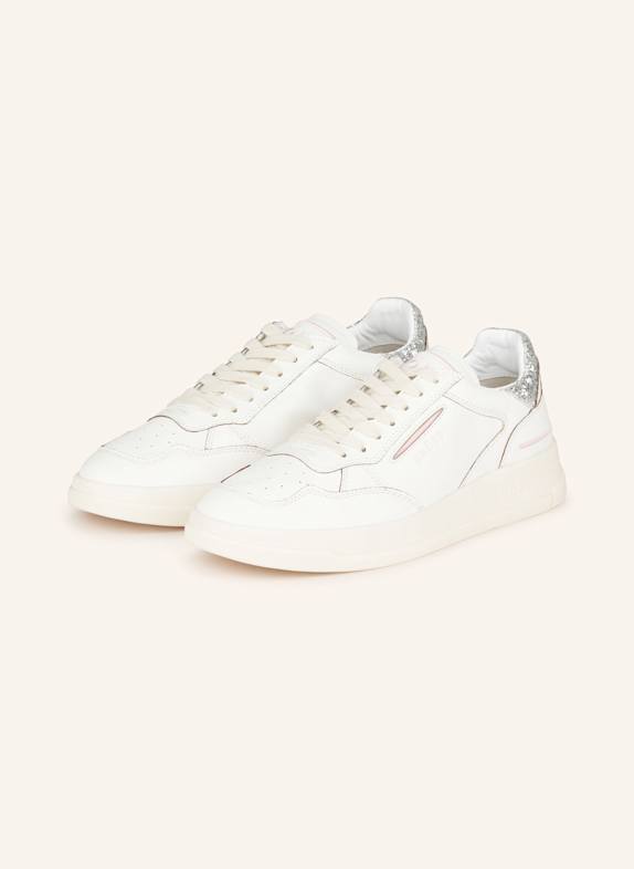 GHOUD Sneakersy TWEENER z cekinami BIAŁY/ SREBRNY