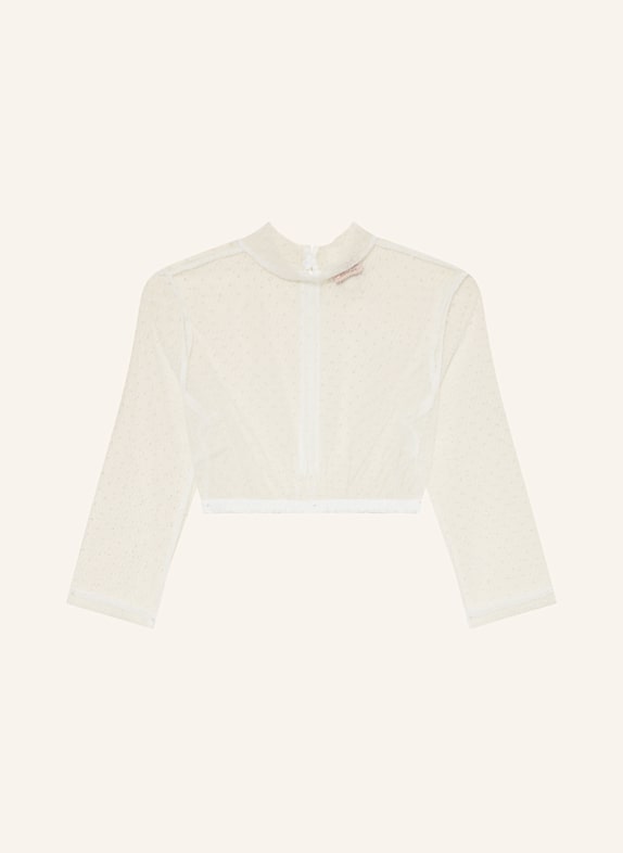 ALISSA BY KINGA MATHE Dirndlbluse LILIANA aus Mesh mit 3/4-Arm WEISS