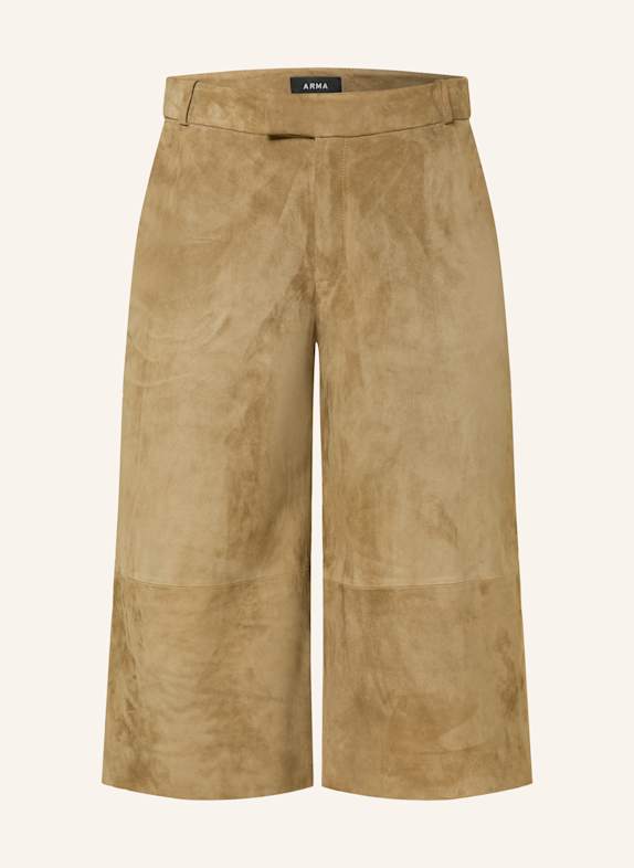 ARMA Leder-Bermudas JINA OLIV