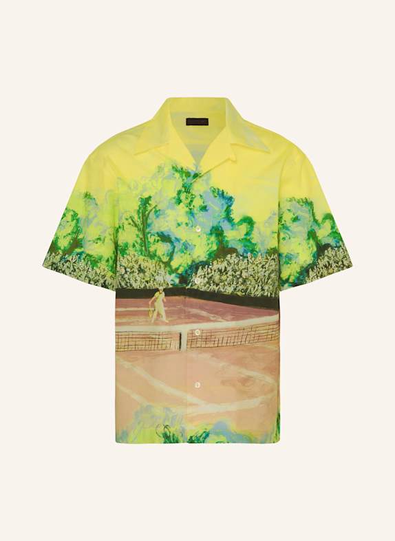 LACOSTE Resorthemd Comfort Fit GELB/ GRÜN/ NUDE