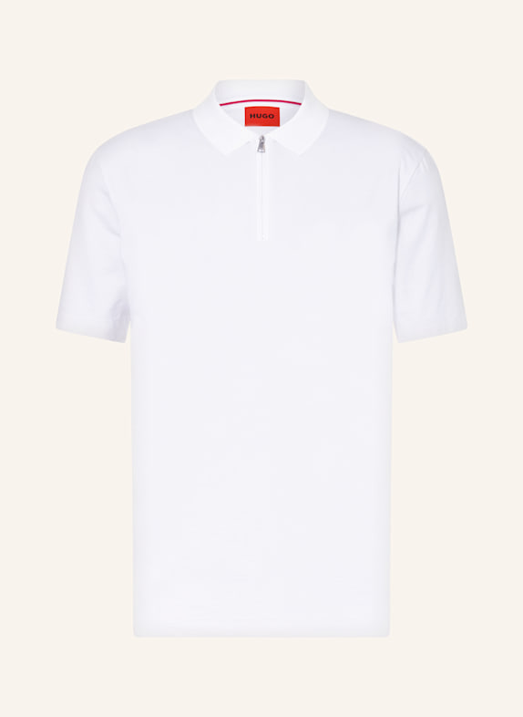 HUGO Koszulka polo z dżerseju DEKOK regular fit BIAŁY