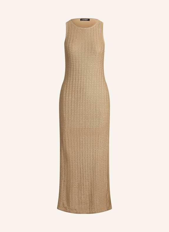 LAUREN RALPH LAUREN Kleid mit Leinen BEIGE