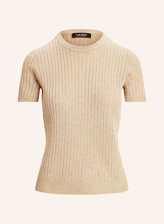 LAUREN RALPH LAUREN Svetr s třpytivou přízí ZLATÁ