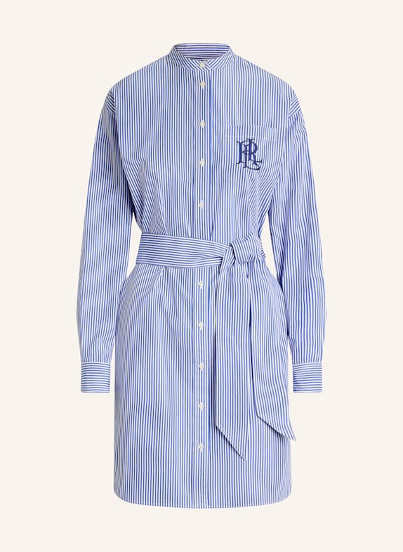 LAUREN RALPH LAUREN Hemdblusenkleid BLAU/ WEISS