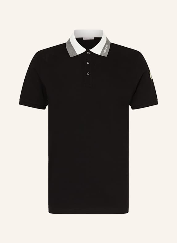 MONCLER Piqué-Poloshirt SCHWARZ