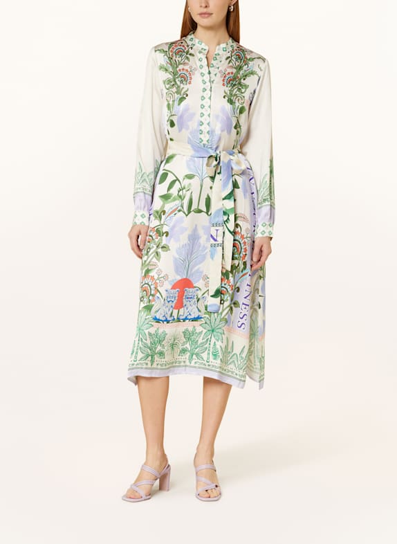 miss goodlife Kleid ECRU/ GRÜN/ HELLLILA
