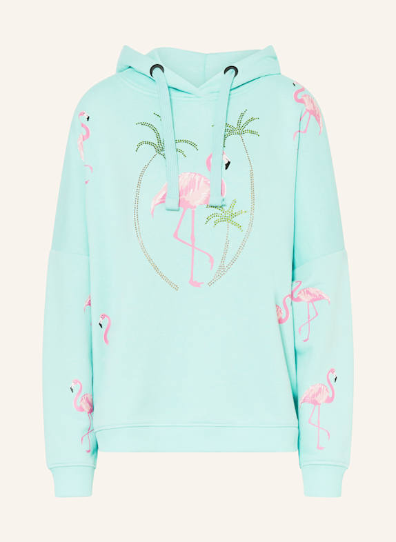 miss goodlife Hoodie mit Schmucksteinen HELLBLAU/ PINK/ ROSA