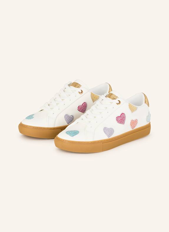 KURT GEIGER Sneaker LANE LOVE mit Schmucksteinen WEISS