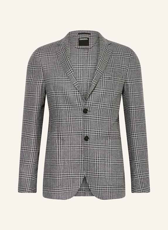 ZEGNA Sakko Extra Slim Fit mit Seide SCHWARZ/ WEISS