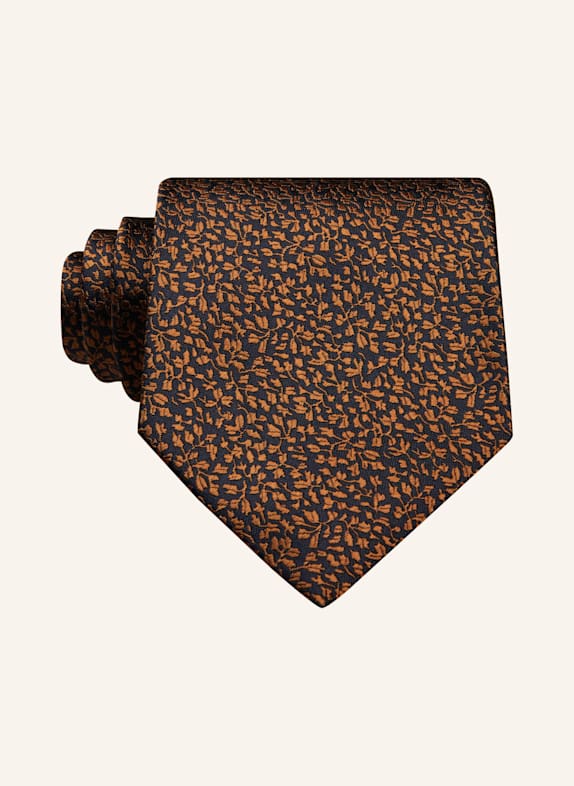 ZEGNA Krawatte BRAUN/ SCHWARZ
