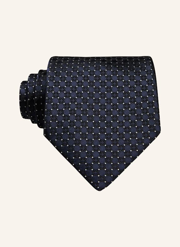 ZEGNA Krawatte DUNKELBLAU/ SCHWARZ