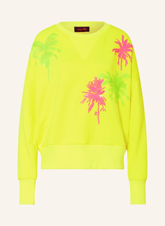 miss goodlife Sweatshirt with sequins NEON YELLOW