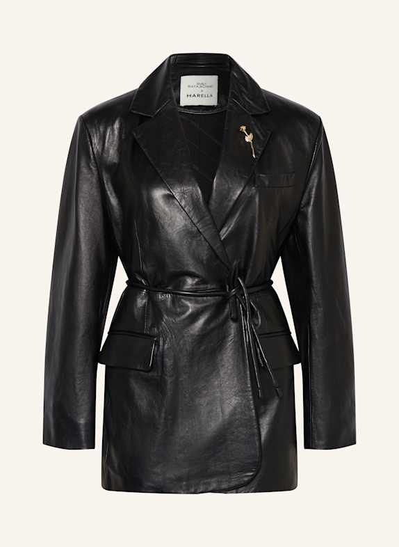 MARELLA Lederblazer SCHWARZ
