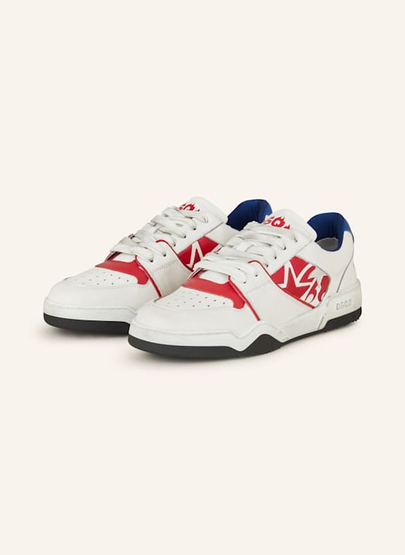 DSQUARED2 Sneaker SPIKER WEISS/ ROT