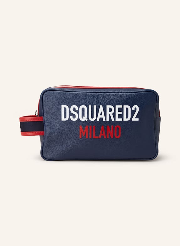 DSQUARED2 Kulturtasche DUNKELBLAU/ WEISS/ ROT