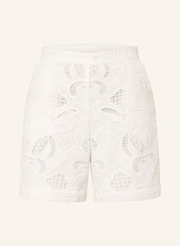 MRS & HUGS Shorts made of broderie anglaise WHITE