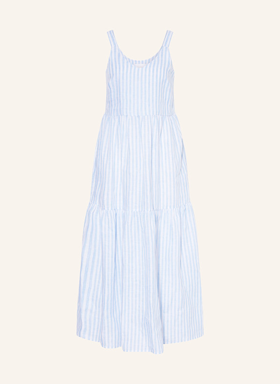 ROBERT FRIEDMAN Leinenkleid AMIRAL HELLBLAU/ WEISS