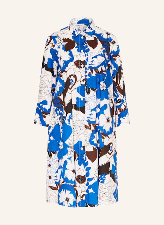 ROBERT FRIEDMAN Hemdblusenkleid BLAU/ WEISS/ BRAUN