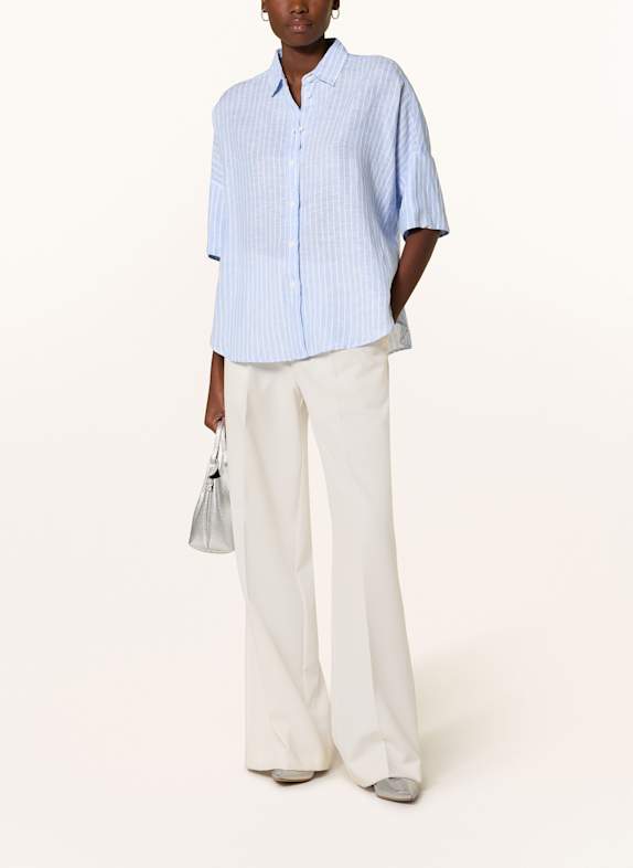 ROBERT FRIEDMAN Overhemdblouse BIANCA van linnen LICHTBLAUW / WIT