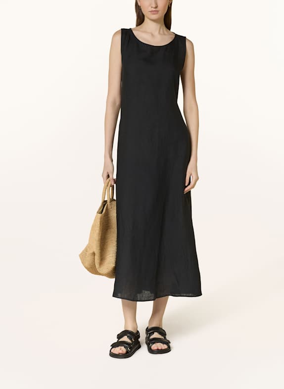 ROBERT FRIEDMAN Leinenkleid ALBAL SCHWARZ