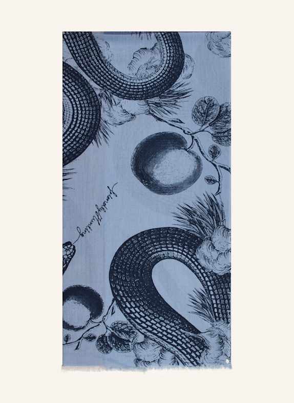 friendly hunting Cashmere-Schal GARDEN EDEN DUNKELBLAU/ BLAU
