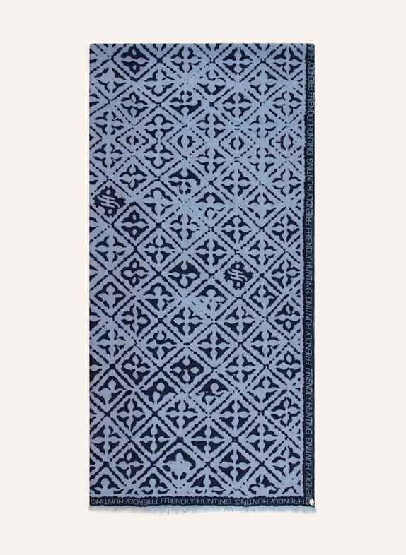 friendly hunting Cashmere-Schal EYES OF MARAKECH DUNKELBLAU/ HELLBLAU