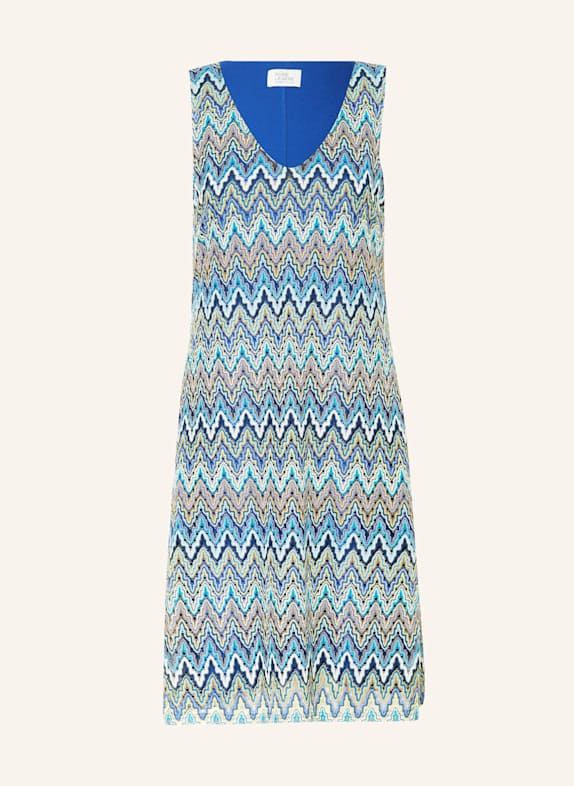ROBE LÉGÈRE Häkelkleid mit Glitzergarn BLAU/ HELLGRÜN